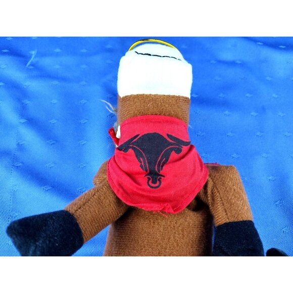 Bull Plush Earnhardt Auto Center 7 In Steer Red Bandanna Western Animal Toy - Picture 6 of 10